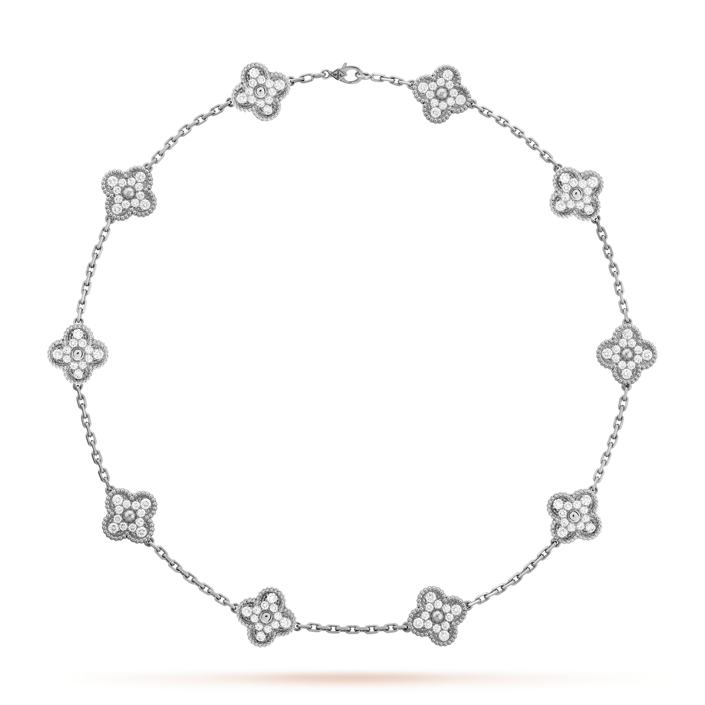 HALSKETTE VIERBLÄTTRIGER KLEE LAVISH 10 DESIGNS - SILBER