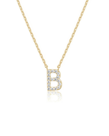 Initial Necklace Gold