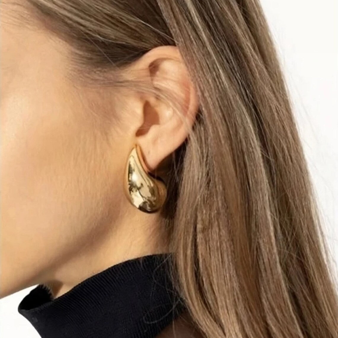 Gold Wassertropfen Ohrringe